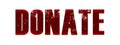 Satin Red Donate Sign