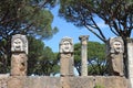 Satiric masks in Ostia Antica