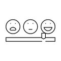 satisfaction customer testimonial line icon vector illustration Royalty Free Stock Photo