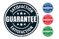 Satisfaction guarantee rubber stamp seal design set