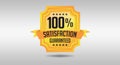 100% Satisfaction Guarantee Seal Design Illustrated Royalty Free Stock Photo
