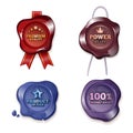 Satisfaction guarantee on wax seal Royalty Free Stock Photo