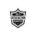 100 % satisfaction guaranteed shield vector Royalty Free Stock Photo