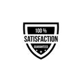 100 % satisfaction guaranteed shield vector Royalty Free Stock Photo