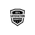 100 % satisfaction guaranteed shield vector Royalty Free Stock Photo