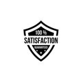 100 % satisfaction guaranteed shield vector Royalty Free Stock Photo