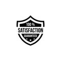 100 % satisfaction guaranteed shield vector Royalty Free Stock Photo