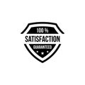 100 % satisfaction guaranteed shield vector Royalty Free Stock Photo