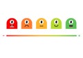 Satisfaction Rating. Set of Feedback Icons in form of emotions. Royalty Free Stock Photo