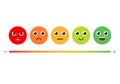 Satisfaction Rating. Set of Feedback Icons in form of emotions. Royalty Free Stock Photo