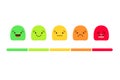 Satisfaction Rating. Set of Feedback Icons in form of emotions. Excellent, good, normal, bad, awful. Royalty Free Stock Photo