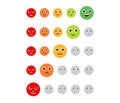 Satisfaction Rating. Set of Feedback Icons in form of emotions. Excellent, good, normal, bad, awful. Royalty Free Stock Photo