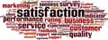 Satisfaction word cloud Royalty Free Stock Photo