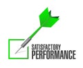 satisfactory performance check dart illustration Royalty Free Stock Photo