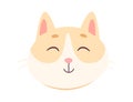 Satisfied Cat Face Royalty Free Stock Photo