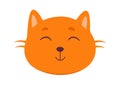 Satisfied Cat Face Royalty Free Stock Photo