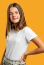 Satisfied child portrait youth lifestyle girl