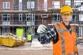 Satisfied construction worker Royalty Free Stock Photo