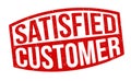 Satisfied customer grunge rubber stamp