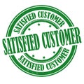 Satisfied customer grunge rubber stamp