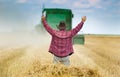 Satisfied farmer Royalty Free Stock Photo