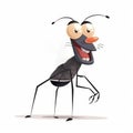 Satisfied Mosquito Wearing Hosiery Cartoon Illustration