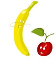 Banana and cherry