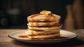 Satisfy your brunch cravings with a stack of mini pancakes Royalty Free Stock Photo