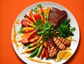 Healthy and Delicious: A Wholesome Salad Meal on a Plate AI-Generated