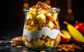 Satisfy your senses with a Greek yogurt granola mango parfait.