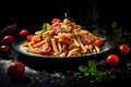 Satisfying Italian pasta penne. Generate Ai Royalty Free Stock Photo