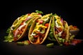 Satisfying Mexican food tacos. Generate Ai