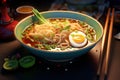 Satisfying Noodle soup. Generate Ai