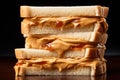 Satisfying Sandwich peanut butter. Generate Ai Royalty Free Stock Photo