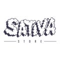 Sativa lettering logo monochrome with smoke effect