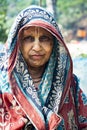 Satkhira, Bangladesh - 31 January 2017 - Old Hindu Woman Portrait