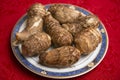 Satoimo or taro root is a starchy root vegetable that is widely enjoyed in Japanese simmered dishes and hearty soups.