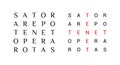 SATOR AREPO TENET OPERA ROTAS. The famous antique palindrome. Vector illustration