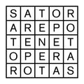 Sator Square or Rotas Square, a two-dimensional word square Royalty Free Stock Photo