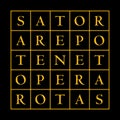 Golden Sator Square or also Rotas Square on black background Royalty Free Stock Photo