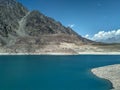 Satpara lake is a beautiful place for tourists. Royalty Free Stock Photo