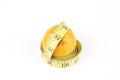 Satsuma and Tape Measure Royalty Free Stock Photo