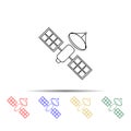 sattelite multi color style icon. Simple thin line, outline vector of sciense icons for ui and ux, website or mobile application