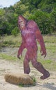 SATTLER, TEXAS: MARCH 31, 2018-A Bigfoot or Sasquatch Lifelike S