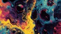 saturated colorful mad abstract background, random different shapes and objects, hallucinations of ancient shaman after