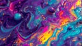 saturated colorful mad abstract background, random different shapes and objects, hallucinations of ancient shaman after