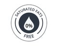 Saturated Fats Free Symbol for Food Products. Vector Illustration