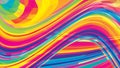 Saturated multicolor background with bent lines. Complicated pattern