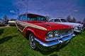 Ford Country Squire Station Wagon classic car at Spring Jefferson Car Show Wisconsin Royalty Free Stock Photo