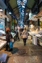 Saturday December 3rd 2016 - People at the food market of Thessaloniki, Greece